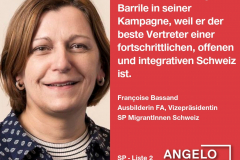 Françoise Bassand,  Ausbilderin FA, Vizepräsidentin   SP MigrantInnen Schweiz